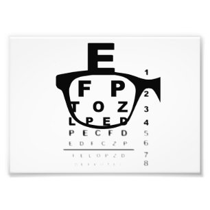Foto Gráfico de prueba ocular borrosa