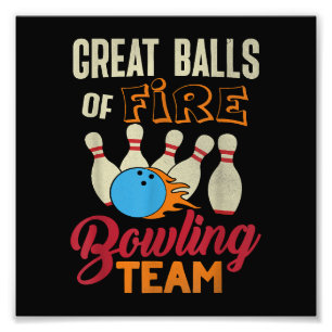 Foto Gran Balls Fire Bowling Team Shirt Funny Vintage