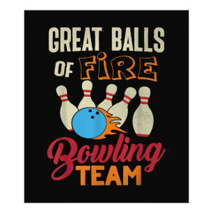 Foto Gran Balls Fire Bowling Team Shirt Funny Vintage