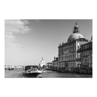 Foto Gran Canal de Venecia en blanco y negro