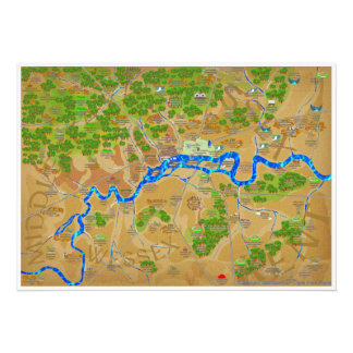 Foto Gran mapa histórico de Londres