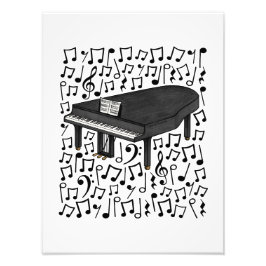 Foto Gran piano musical notas músico pianista