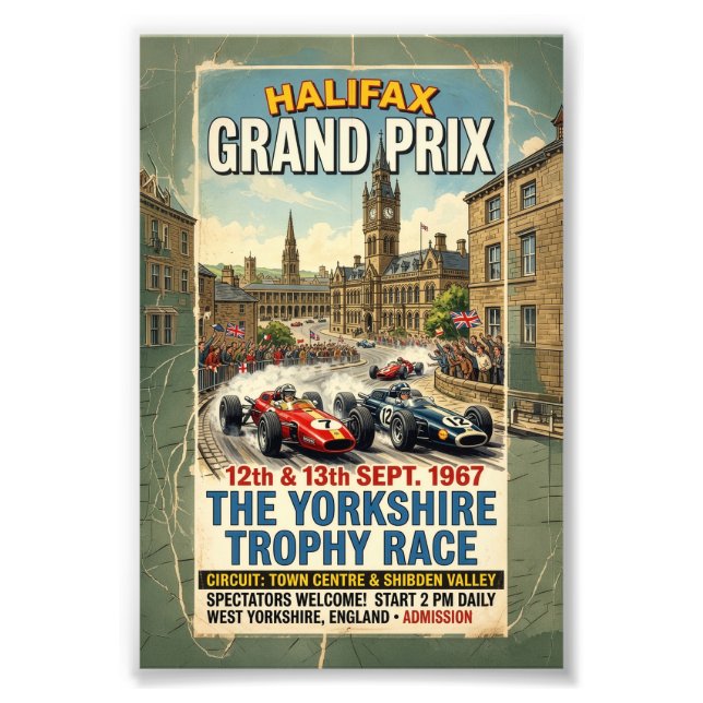 Foto Gran Premio de Halifax 1967 Trofeo de Yorkshire (Frente)
