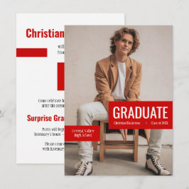 Foto grande con bloques de la invitación a graduac