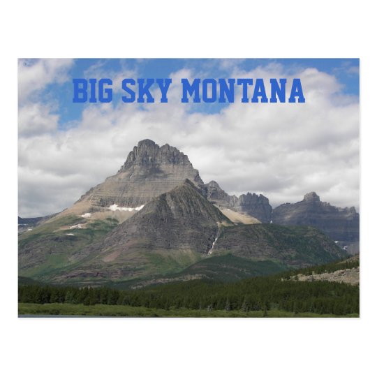 Foto grande del viaje de Montana del cielo Postal