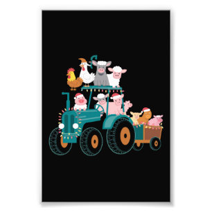 Foto Granja de Tractor de Navidad Divertido Día Festivo