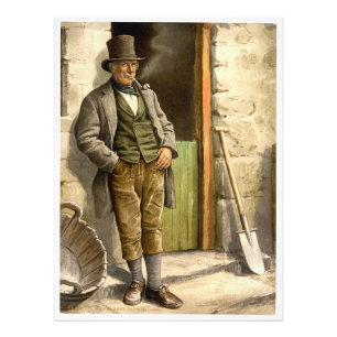 Foto Granjero campesino irlandés 1890