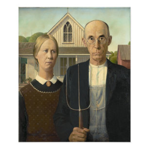 Foto Grant Wood - American Gothic
