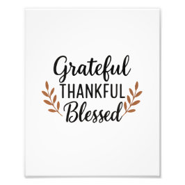 Foto Grateful, Thankful, Blessed Poster