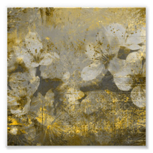 Foto Grayscale floral de Flecked del oro bonito