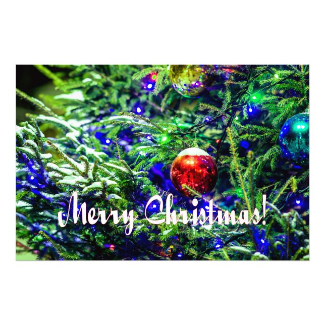 Foto Green Christmas Tree Red Ball (Frente)
