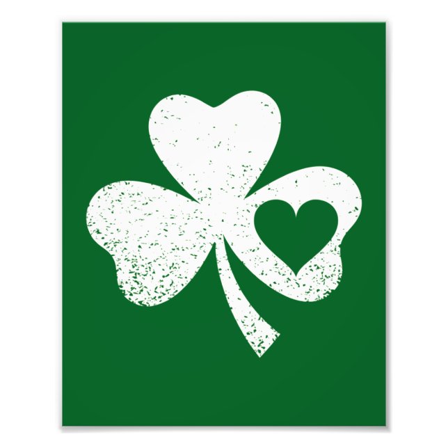 Foto Green St Patricks Day Irish Patty's Heart Shamrock (Frente)
