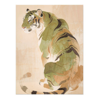 Foto Green Tiger Painting