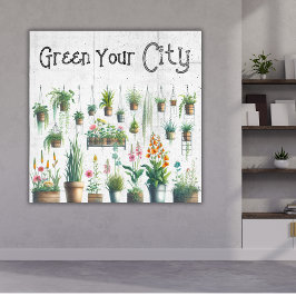 Foto Green Your City Vertical Garden Concrete Wall Art
