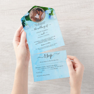 Foto Greenish Boda Todo En Una Invitación