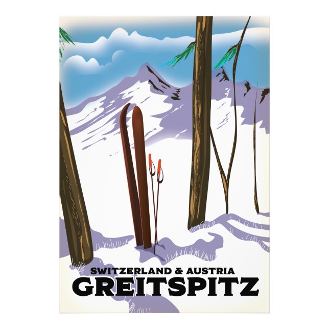 Foto Greitspitz poster de esquí de Suiza y Austria (Frente)