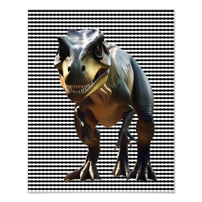 Foto **"Grin temerosa: La sonriente T-Rex"** (Frente)