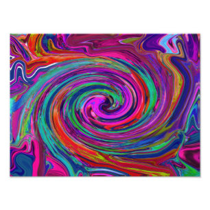 Foto Groovy Abstracto Retro Magenta Oscuro Remolino Arc