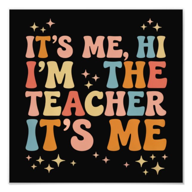 Foto Groovy Soy Yo Hola Soy El Profesor Es Mío Escuela (Frente)