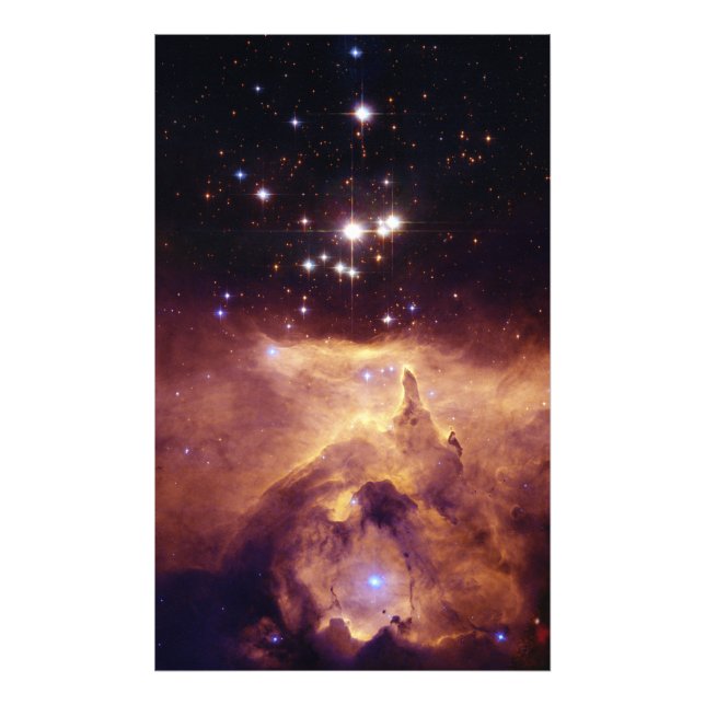 Foto Grupo Estrella Pismis 24 en Nebula de emisión NGC  (Frente)