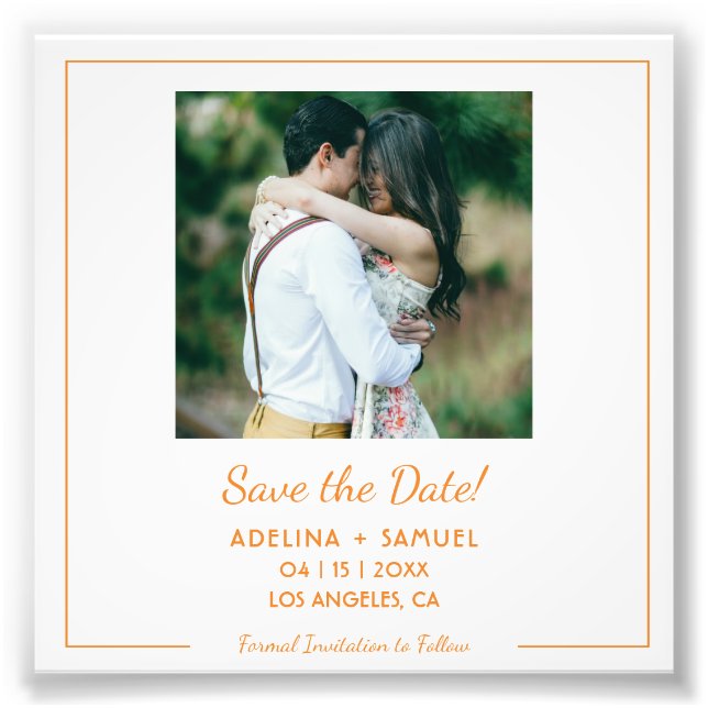 Foto Guardar fecha de boda con presupuesto simple y min (Frente)