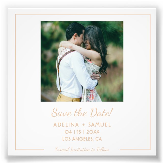 Foto Guardar fecha de boda con presupuesto simple y min (Frente)