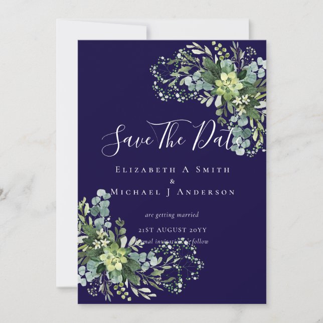 Foto Guardar fechas Eucalyptus deja vegetación (Anverso)