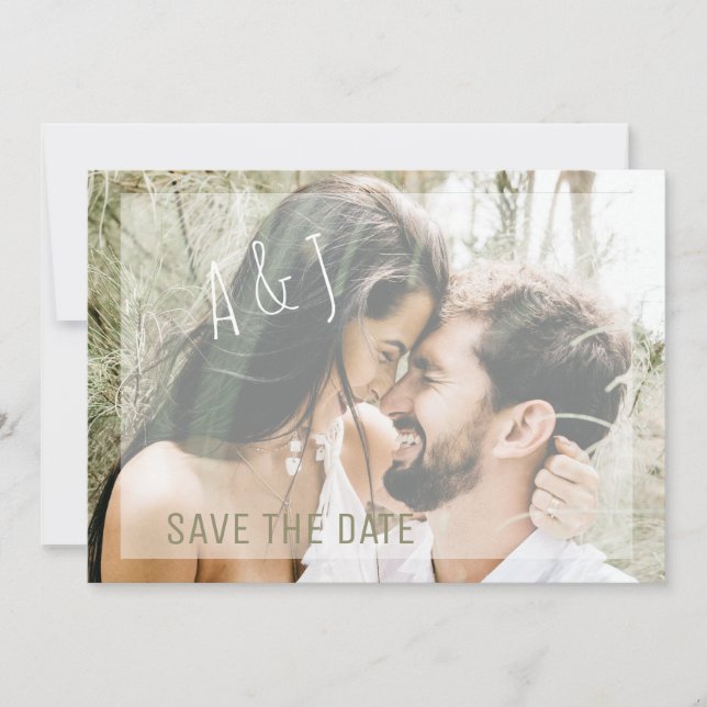 Foto Guardar la fecha Boda Sitio Web Invitación de (Anverso)