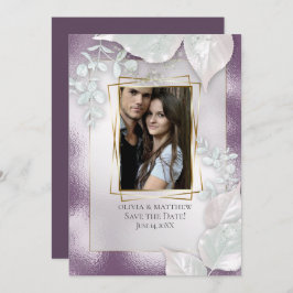 FOTO GUARDAR LA FECHA |  Invitación con Brillo de 