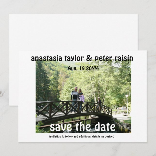 Foto Guardar la invitación de fecha (Anverso / Reverso)