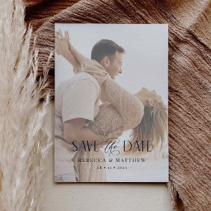 Foto Guardar La Tarjeta De Fecha Boho Boda Mínimo