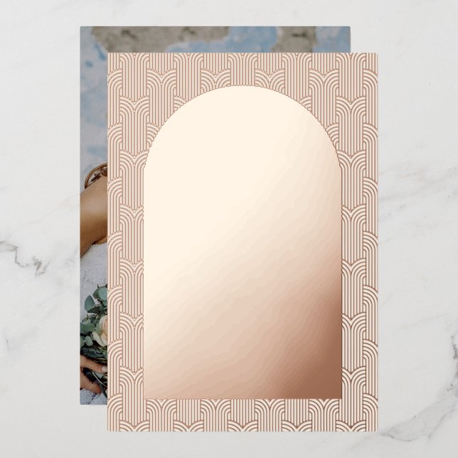 Foto Guardar la tarjeta de Relieve metalizado dora (Anverso/Reverso)