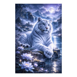 Foto Guardian White Tiger – Silent Strength and Gentle 