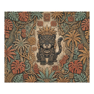 Foto Guerrero Jaguar Azteca Patrón Tribal Jungla