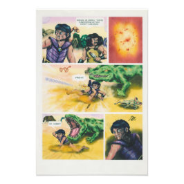 Foto Guerreros cómicos de fantasía luchando contra el m