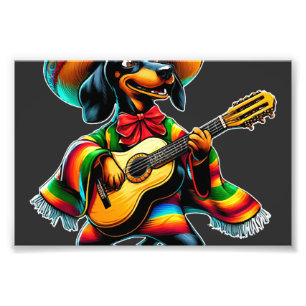 Foto Guitarra Mariachi Dachshund Cinco de Mayo