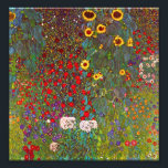 Foto Gustav Klimt Farm Garden con imagen de girasoles<br><div class="desc">Jardín de Granjas Gustav Klimt con estampado de girasoles. Óleo sobre lienzo de 1905-06. Aunque Klimt es reconocido por su época dorada que produjo obras clásicas como El beso y retrato de Adele Bloch Bauer, el artista también produjo algunos paisajes tremendamente encantadores. El Garden Farm with Sunflowers cuenta con un...</div>