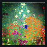 Foto Gustav Klimt Flower Garden<br><div class="desc">Foto impresa con la pintura al óleo de Gustav Klimt en Flower Garden (1906). Un bonito jardín de flores moradas,  rojas,  blancas,  azules y naranjas. Un gran regalo para los amantes del arte Art Nouveau y austriaco.</div>