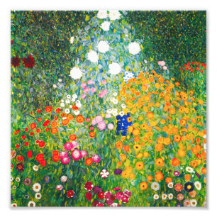 Foto Gustav Klimt Flower Garden Print