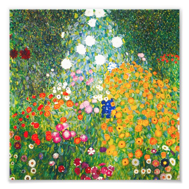 Foto Gustav Klimt Flower Garden Print (Frente)