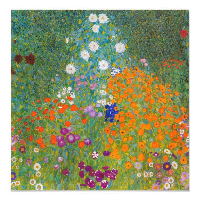 Foto Gustav Klimt - Jardín de flores (Frente)