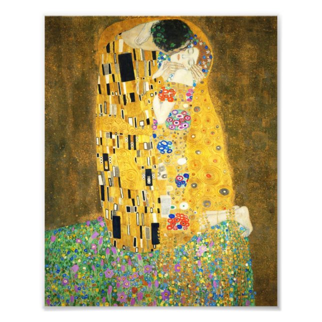 Foto Gustav Klimt La Pintura Art Nouveau del Kiss (Frente)