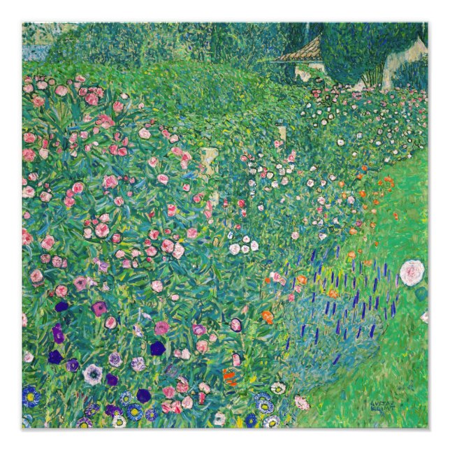 Foto Gustav Klimt - Paisaje de los jardines italianos (Frente)