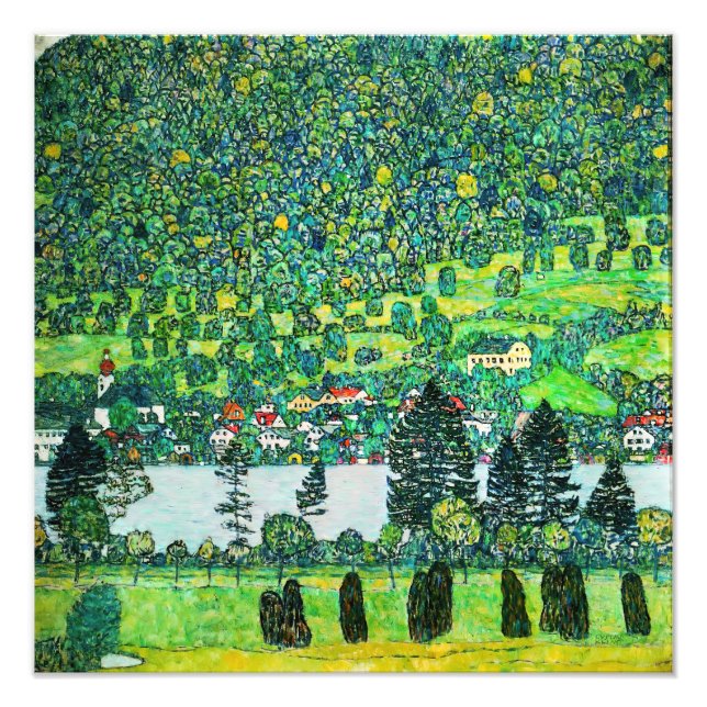 Foto Gustav Klimt - Pendiente de montaña en Unterach (Frente)
