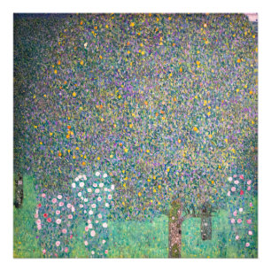 Foto Gustav Klimt - Rosebushes bajo los árboles