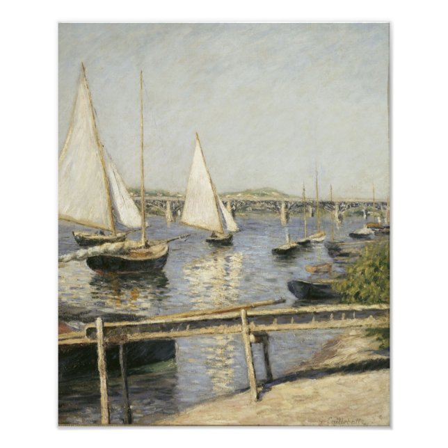 Foto Gustave Caillebotte - Barcos de vela en Argenteuil (Frente)