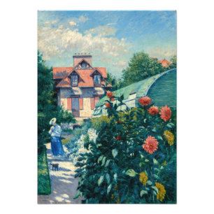 Foto Gustave Caillebotte - Dalias, Jardín