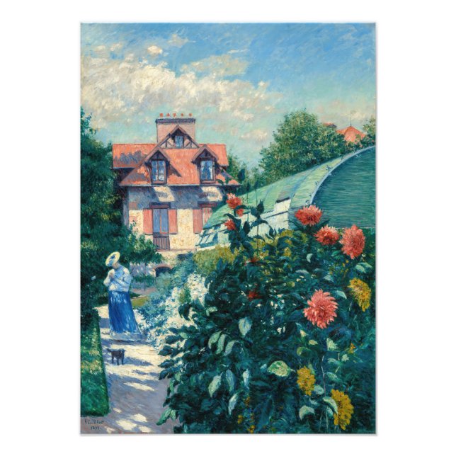 Foto Gustave Caillebotte - Dalias, Jardín (Frente)