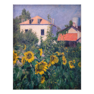 Foto Gustave Caillebotte - Girasoles, Jardín