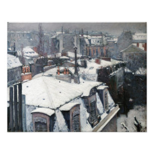 Foto Gustave Caillebotte - Techos en la nieve